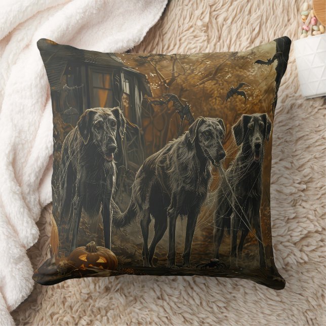 Afghansk Hound Halloween Natt Doggy Delight Kudde (Filt)