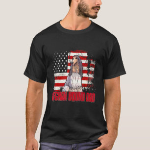 Afghansk hound Pappa, amerikansk Flagga 4 juli, Hu T Shirt
