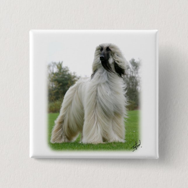 Afghansk hund 9Y247D-025 Knapp (Framsida)