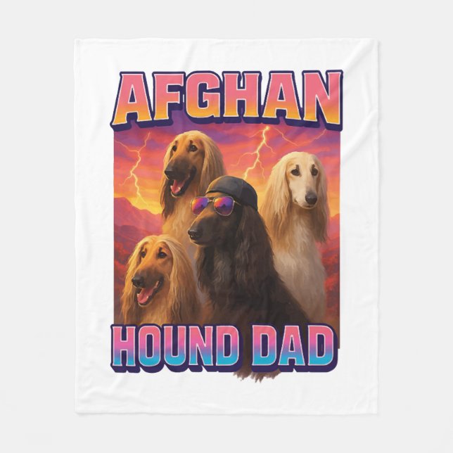 Afghansk hund fleecefilt (Framsidan)