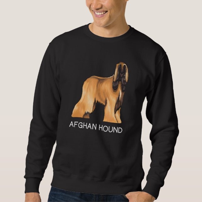 Afghansk Hund Galen Hund Lång Ärmad Tröja (Framsida)