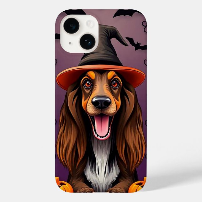 Afghansk hund halloween Elegant spöklik hund häxa (Baksida)
