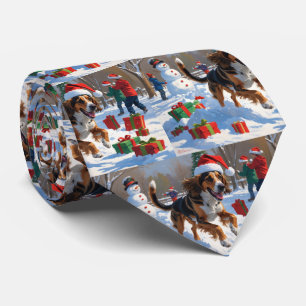 Afghansk hund Jul Festiv Snö Scen Slips