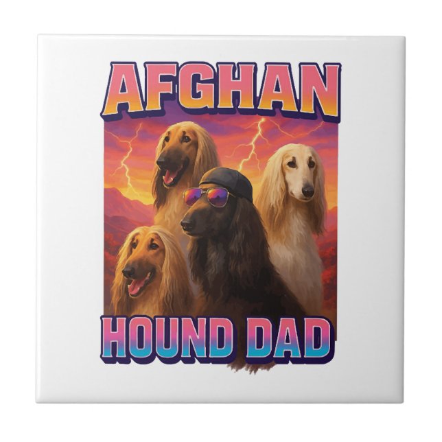 Afghansk hund kakelplatta (Framsidan)