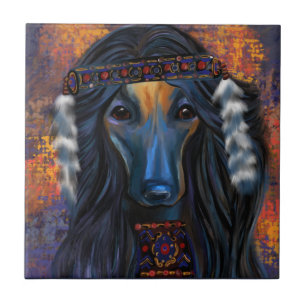 Afghansk hund kakelplatta