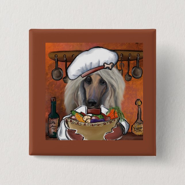 Afghansk hund knapp (Framsida)