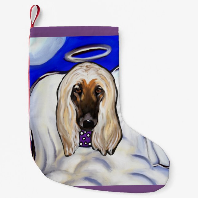 Afghansk hund liten julstrumpa (Framsidan)