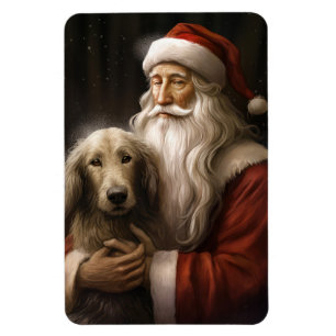 Afghansk hund med Tomte Julfirande jul Magnet