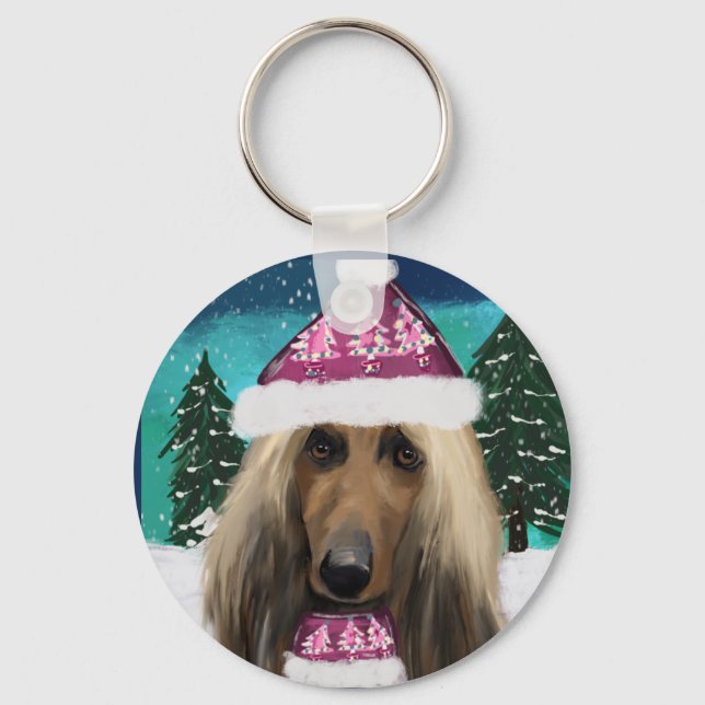 Afghansk hund         nyckelring (Framsida)