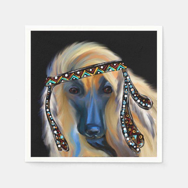 Afghansk hund pappersservett (Framsidan)