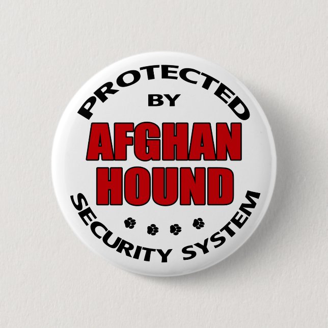 Afghansk Hund Säkerhet Knapp (Framsida)