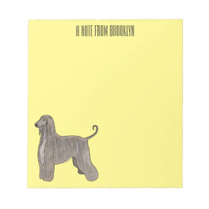 Afghansk hund serieillustration anteckningsblock