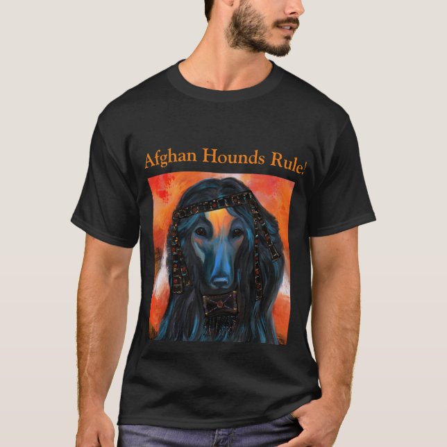 Afghansk hund t shirt (Framsida)