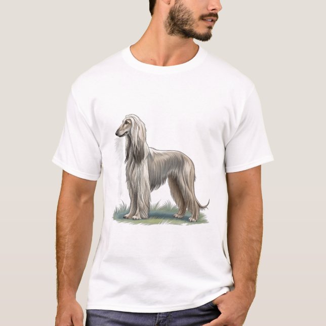Afghansk hund t shirt (Framsida)