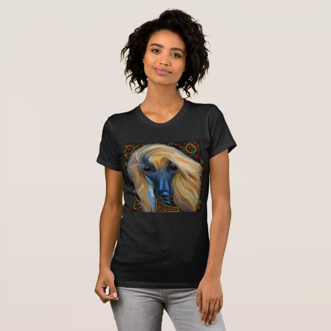 Afghansk hund t shirt (Hel framsida)