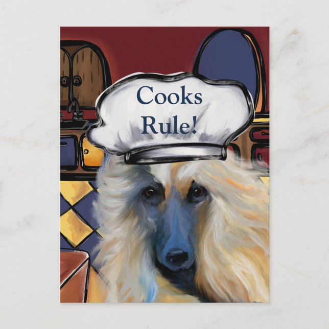 Afghansk hund vykort (Framsida)