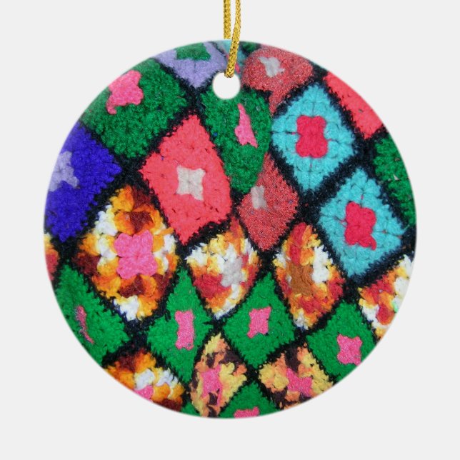 Afghansk juvel julgransprydnad keramik (Framsidan)