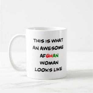 afghansk kvinna, fantastisk kaffemugg