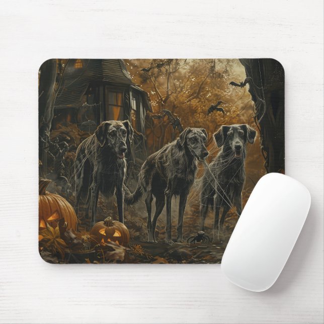 Afghansk Mångud Halloweennatt Hund Delight Musmatta (Med mus)