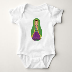 Afghansk Matryoshka Baby Bodykostym T-shirt