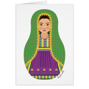 Afghansk Matryoshka-kort OBS Kort