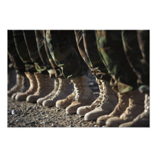 Afghansk Medborgare Armé Lufta Corp soldater Fototryck