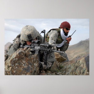Afghansk militär Soldier Coola Warriors Poster