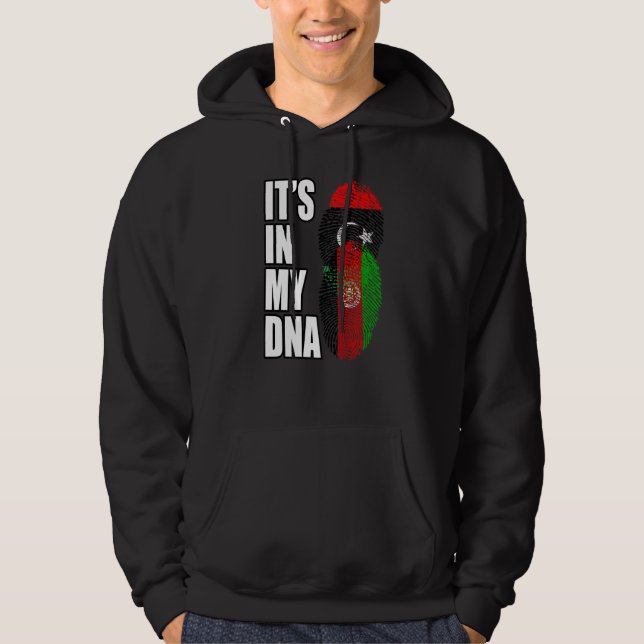 Afghansk och libysk mix DNA- Heritage Flag Hoodie (Framsida)