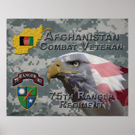 Afghansk regim för bekämpning av veteran 75:e Skog Poster