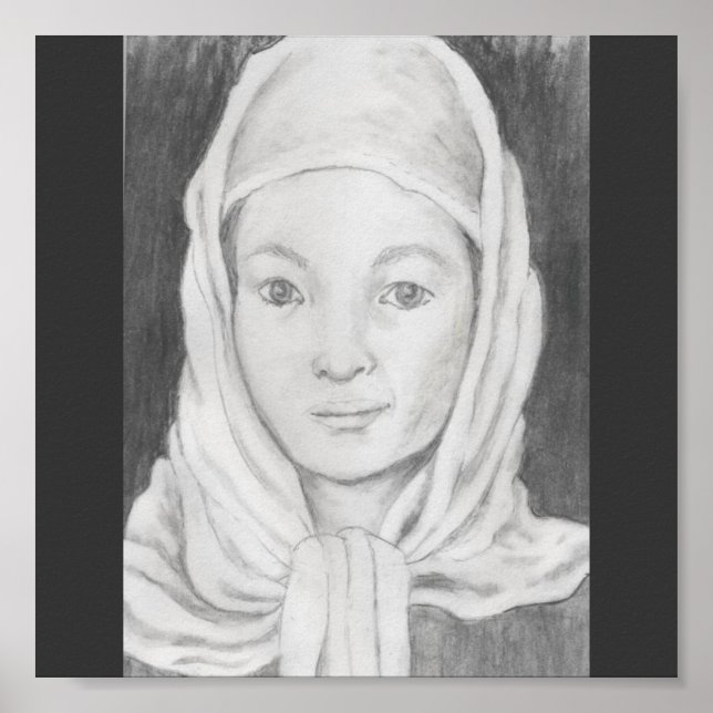 Afghansk skolflicka poster (Framsidan)