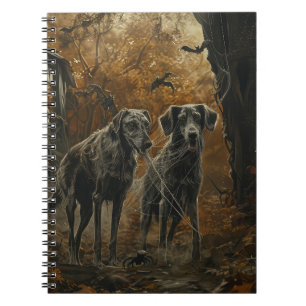Afghansk Varghund Halloween Natt Hund Delight Anteckningsbok
