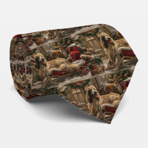 Afghansk Varghund Jul Festivitet Slips