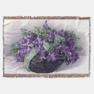 Afghansk vintageVioletsbasket Filt