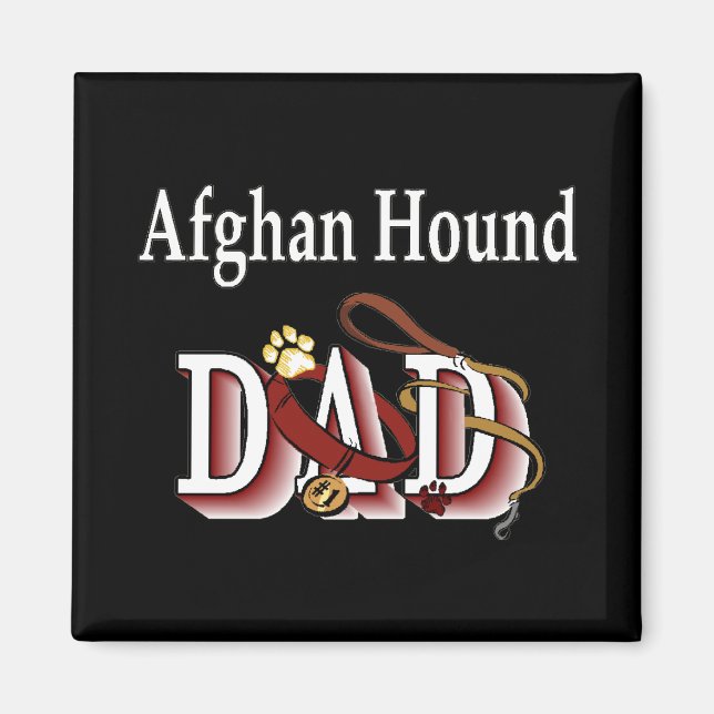 afghansk vinthund pappa Magnet (Framsidan)