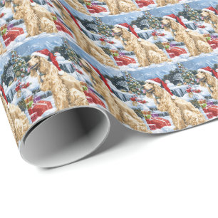Afghansk vinthund vinterundret julglädje presentpapper