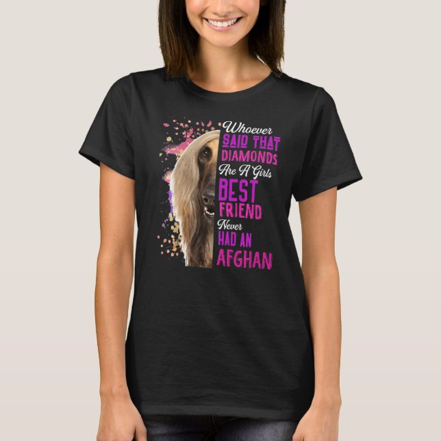 Afghanska hundar är flickvännen Hund Mamma T Shirt (Framsida)