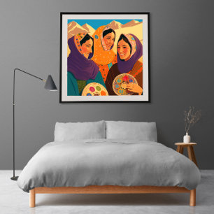 Afghanska kvinnor som spelar Darya Poster