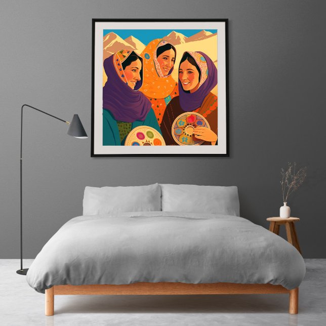 Afghanska kvinnor som spelar Darya Poster (Skapare uppladdad)