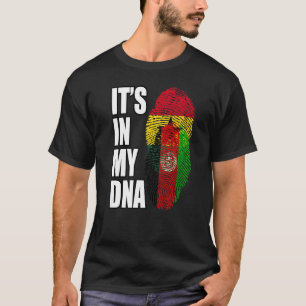 Afghanska och Ghanaian Mix Dna Flagga Heritage T Shirt