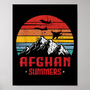 Afghanska Summers Veteran Shirt Funny Afghanistan  Poster