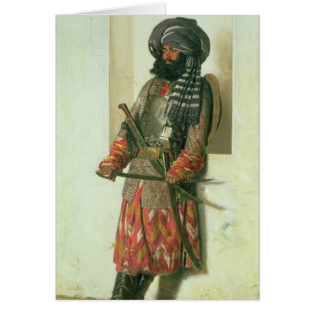 Afghanskt 1870 hälsningskort (Framsidan)