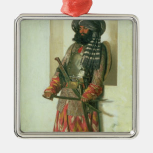 Afghanskt 1870 julgransprydnad metall