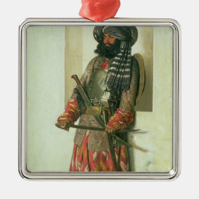 Afghanskt 1870 julgransprydnad metall (Framsidan)