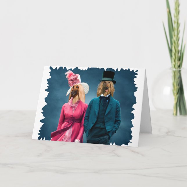 Afghanskt hälsningskort Nobility Hundar Gift Kort (Framsida)