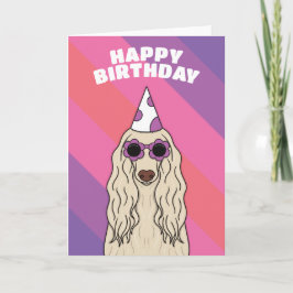 Afghanskt Hound Hund Birthday-kort Kort