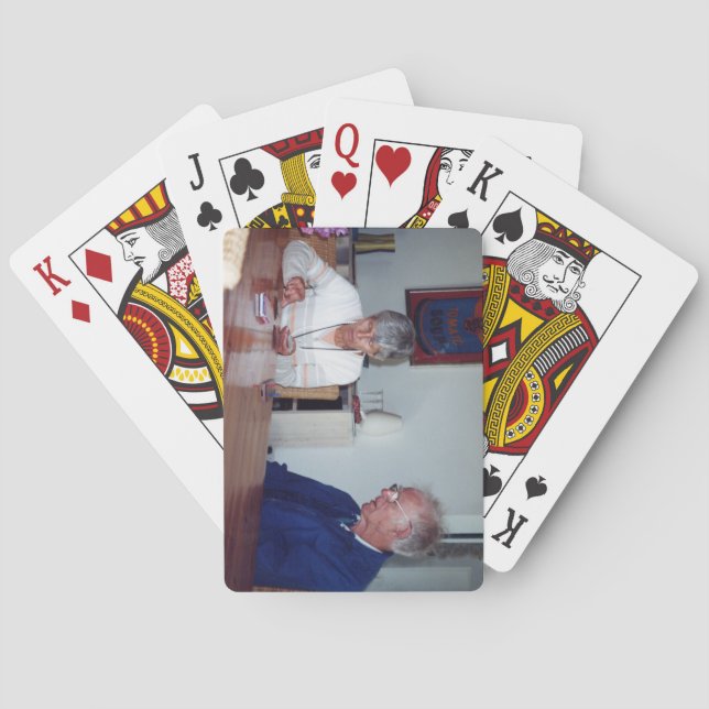 AFH och RWH som leker Cribbage Casinokort (Baksidan)