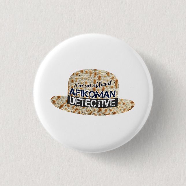 Afikoman Afikomen Detektiv. Matzah Passover Gift Knapp (Framsida)