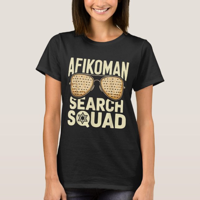 Afikoman Search Squad Rolig Passah Seder T Shirt (Framsida)