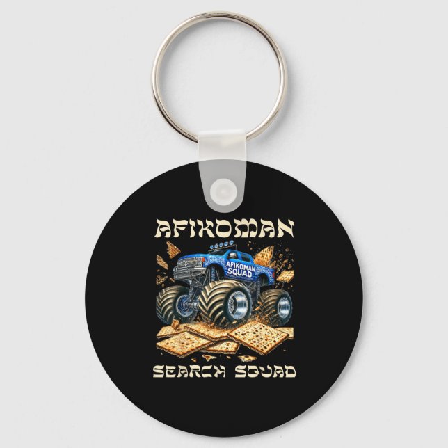 Afikoman sök squad passover matzah monster truck nyckelring (Framsida)