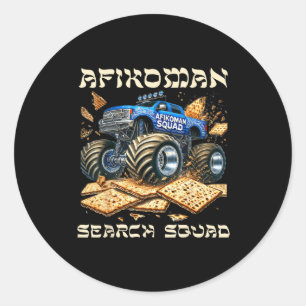 Afikoman sökgrupp passover matzah monster truck runt klistermärke